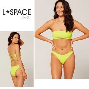 LSPACE Camacho bikini bottom Neon Green size M